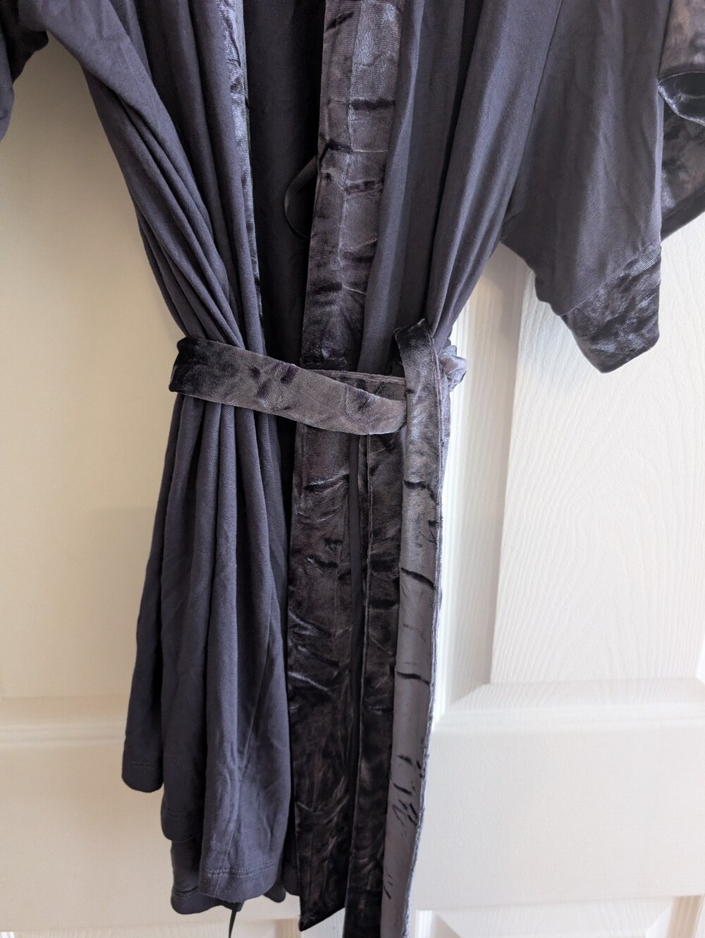 Dark Grey Lingerie Robe - Picture 3 of 4